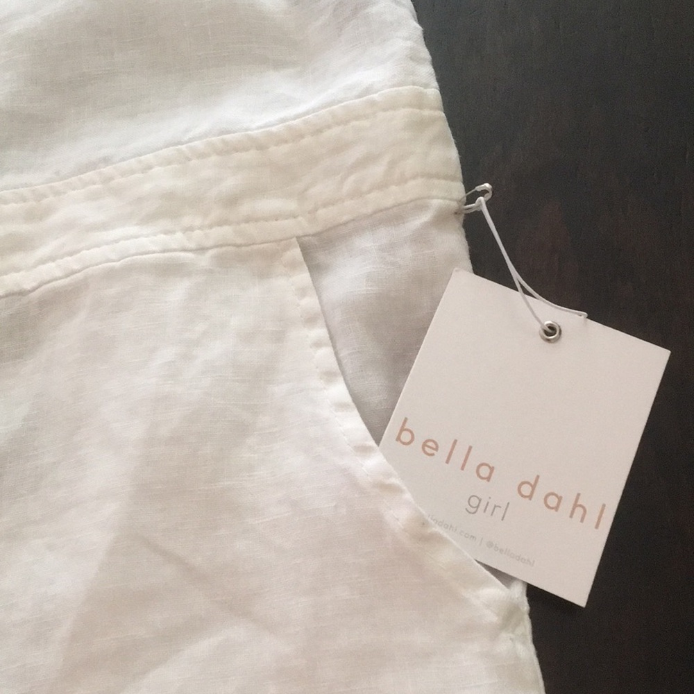 bella dahl Girls Linen short all,NWT